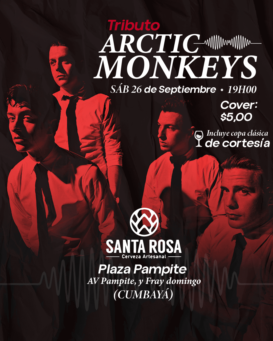 Cartel del concierto tributo en Quito